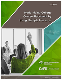 Modernizing college course placement by using multiple measures cover