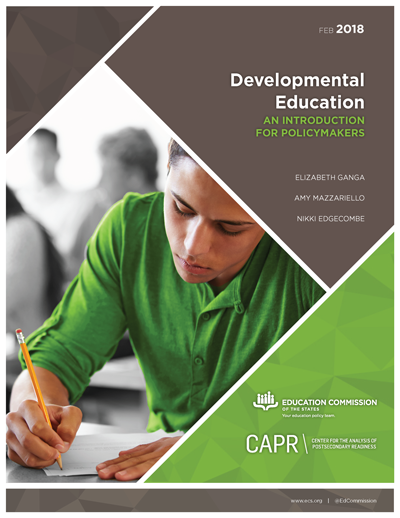 Developmental Education: An Introduction for Policymakers